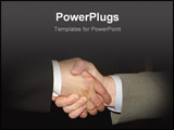 PowerPoint Template - Firm handshake of two men