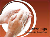 PowerPoint Template - Hygiene soap bar washing or cleaning human hand