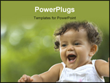 PowerPoint Template - a happy toddler in a tropical garden setting