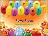 PowerPoint Template - Balloons decoration ready for birthday and party