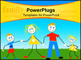 PowerPoint Template - cute family holding hands