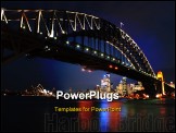 PowerPoint Template - sydney harbor bridge at night.