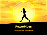 PowerPoint Template - image of a girl doing jogging