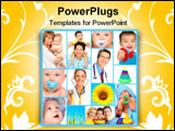 PowerPoint Template - Mother baby children family health doctor medicine