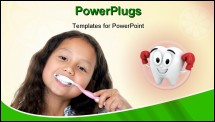 PowerPoint Template - 3D Illustartion of a Tooth Showing His Strength