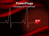 PowerPoint Template - Illustration of an electrocardiogram or a ECG