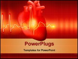 PowerPoint Template - Heart cardiogram, bitmap copy