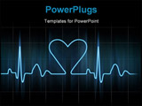 PowerPoint Template - lovers heart cardiogram