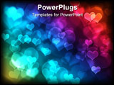 PowerPoint Template - abstract glowing shapes on a colorful background