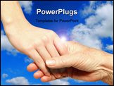PowerPoint Template - help of youths old people on sky