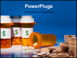 PowerPoint Template - High cost of medication is like pouring money down the drain.
