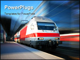 PowerPoint Template - Modern high speed train with motion blur
