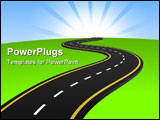 PowerPoint Template - Vector illustration of abstract highway going to horizon.