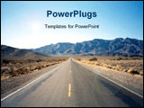 PowerPoint Template - Highway through the Nevada desert