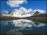 PowerPoint Template - The blue lake is located highly in mountains
