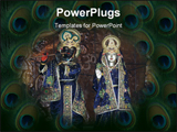 PowerPoint Template - hindu god and goddess, krishna and radha.