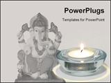 PowerPoint Template - Statue of Ganesh with candle