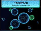 PowerPoint Template - 3d rendered clos up of hiv virus