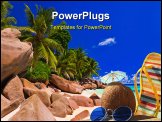 PowerPoint Template - Tropical beach at Seychelles - vacation background