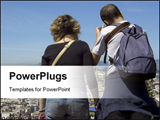PowerPoint Template - Tourist clicking photographs