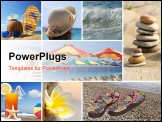 PowerPoint Template - Summer resort collage - vacation / tourist / holiday collage