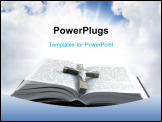 PowerPoint Template - Prayer Holy book on the background of clouds and sun
