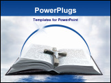 PowerPoint Template - Prayer Holy book on the background of clouds and sun