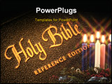PowerPoint Template - image of the bible time exposure using flashlight