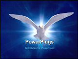 PowerPoint Template - Holy Spirit Bird on Royal Blue Starburst Background
