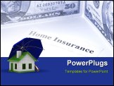 PowerPoint Template - Insurance of habitation. Isolated 3D image on white background