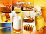 PowerPoint Template - beautiful honey collage made from six photographs