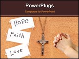 PowerPoint Template - Hope Faith and Love in God With Cross