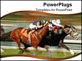 PowerPoint Template - Deliberate slow shutter speed rendering of race to enhance abstract sense of motion