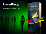 PowerPoint Template - Back lit book entitled How to Succeed