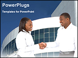 PowerPoint Template - African business persons are shaking hands together