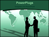 PowerPoint Template - two business persons are shaking hands