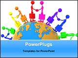 PowerPoint Template - full spectrum showing global business