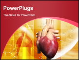 PowerPoint Template - digital illustration of a human heart in color background
