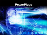 PowerPoint Template - Digital illustration of brain in blue colour background