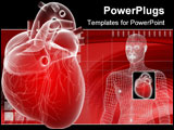 PowerPoint Template - 3d rendered anatomy illustration of a human heart