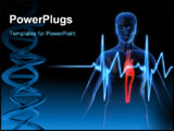 PowerPoint Template - 3d rendered anatomy illustration of a human heart