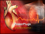 PowerPoint Template - Digital illustration of a heart and human body