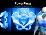 PowerPoint Template - Digital illustration of human pelvis in color background