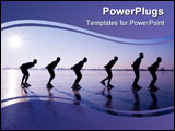 PowerPoint Template - ice skating in the netherlands on a cold winter day