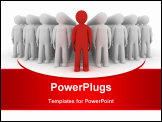 PowerPoint Template - 3d people icon leadership and team - 3d render illustration