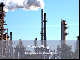 PowerPoint Template - image of oil refinery plant