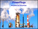 PowerPoint Template - view of a industrial plant