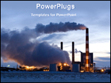 PowerPoint Template - smoke coming out from power plant