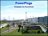 PowerPoint Template - image of oil and gas plant