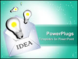 PowerPoint Template - Bulb with idea illustration with background AI8 supported